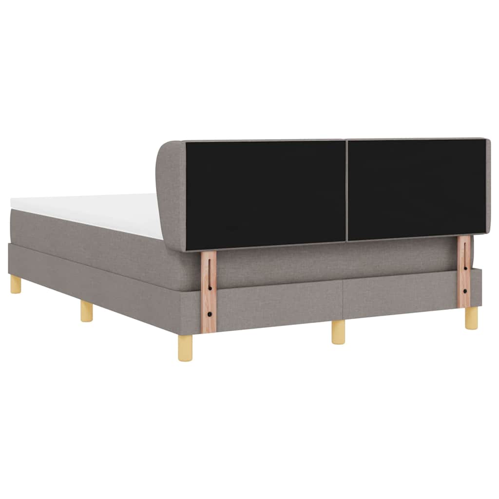 Postel S Boxspringem S Čelo Taupe 160 X 200 Cm Textil