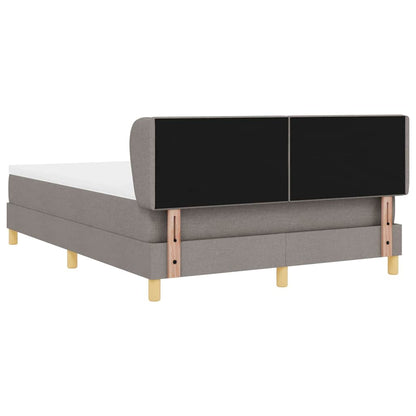 Postel S Boxspringem S Čelo Taupe 160 X 200 Cm Textil