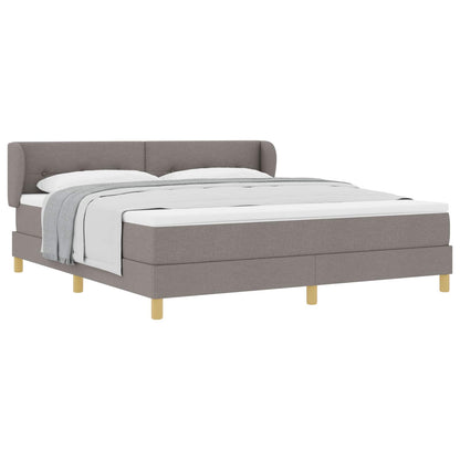 Postel S Boxspringem S Čelo Taupe 180 X 200 Cm Textil