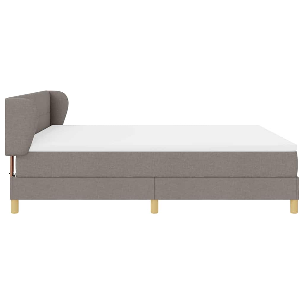 Postel S Boxspringem S Čelo Taupe 180 X 200 Cm Textil