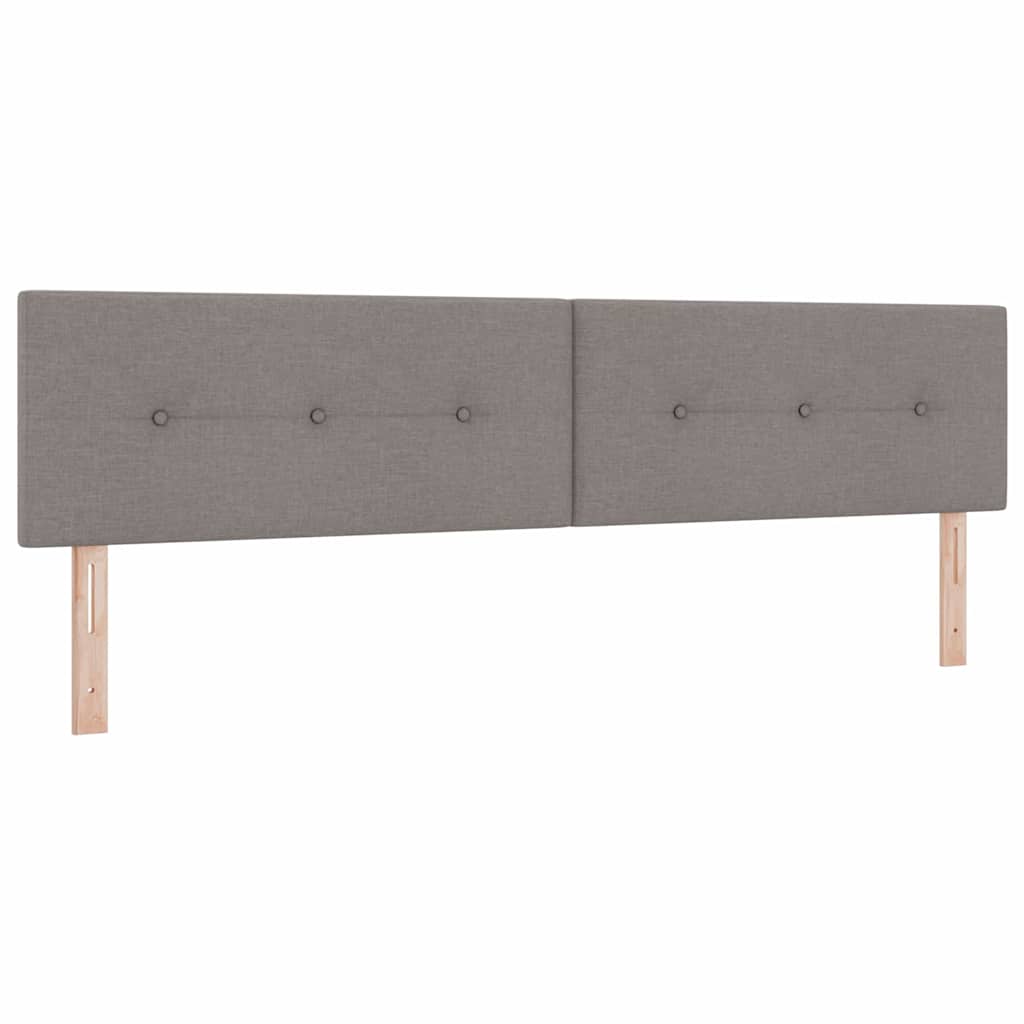 Postel S Boxspringem S Čelo Taupe 200 X 200 Cm Textil