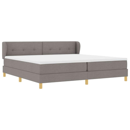 Postel S Boxspringem S Čelo Taupe 200 X 200 Cm Textil