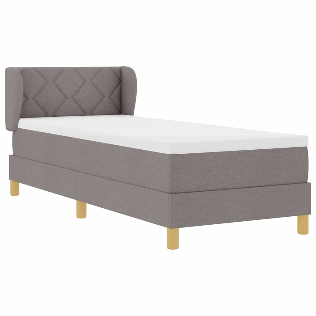 Postel S Boxspringem S Čelo Taupe 80 X 200 Cm Textil