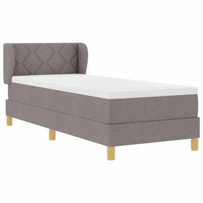 Postel S Boxspringem S Čelo Taupe 80 X 200 Cm Textil