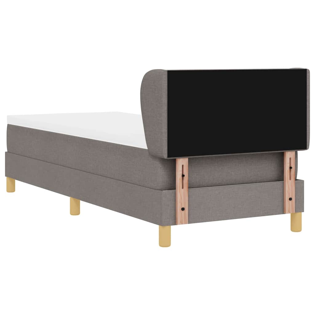 Postel S Boxspringem S Čelo Taupe 80 X 200 Cm Textil