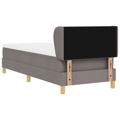 Postel S Boxspringem S Čelo Taupe 80 X 200 Cm Textil