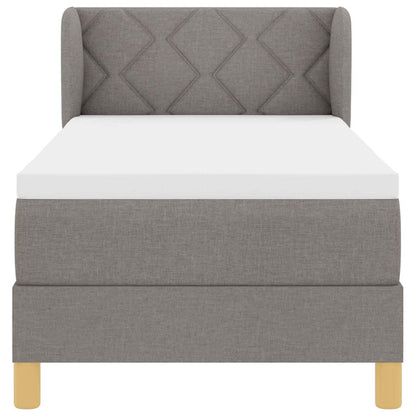 Postel S Boxspringem S Čelo Taupe 80 X 200 Cm Textil