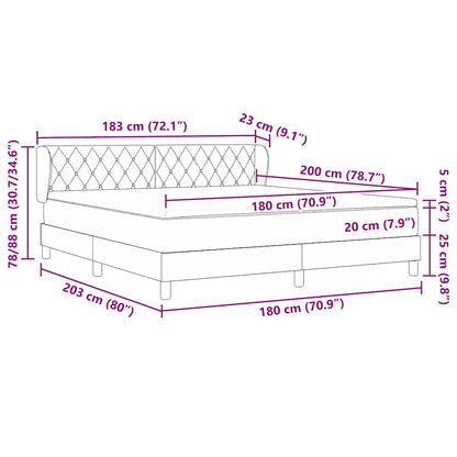 Postel S Boxspringem S Čelo Tmavě Šedá 180 X 200 Cm Samet
