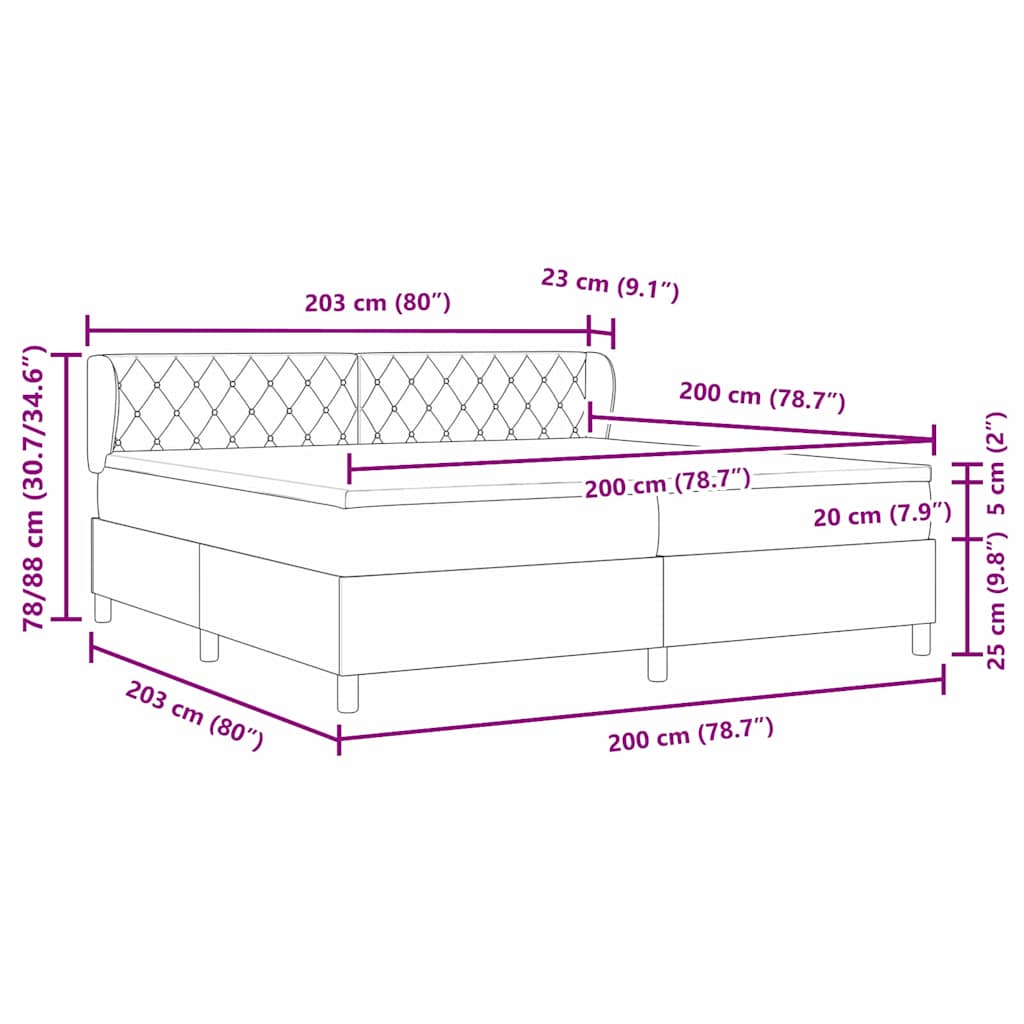 Postel S Boxspringem S Matrací Tmavě Zelená 200 X 200 Cm Samet
