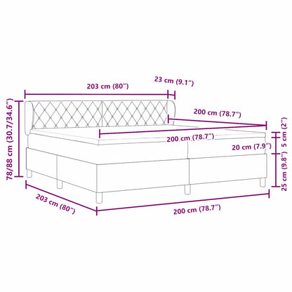 Postel S Boxspringem S Čelo Růžová 200 X 200 Cm Samet