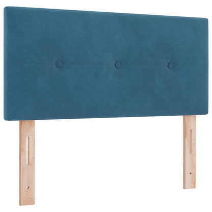 Postel S Boxspringem S Čelo Tmavě Moddrá 90 X 190 Cm Samet