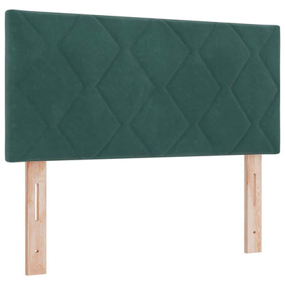 Postel S Boxspringem S Čelo Tmavě Zelená 90 X 190 Cm Samet