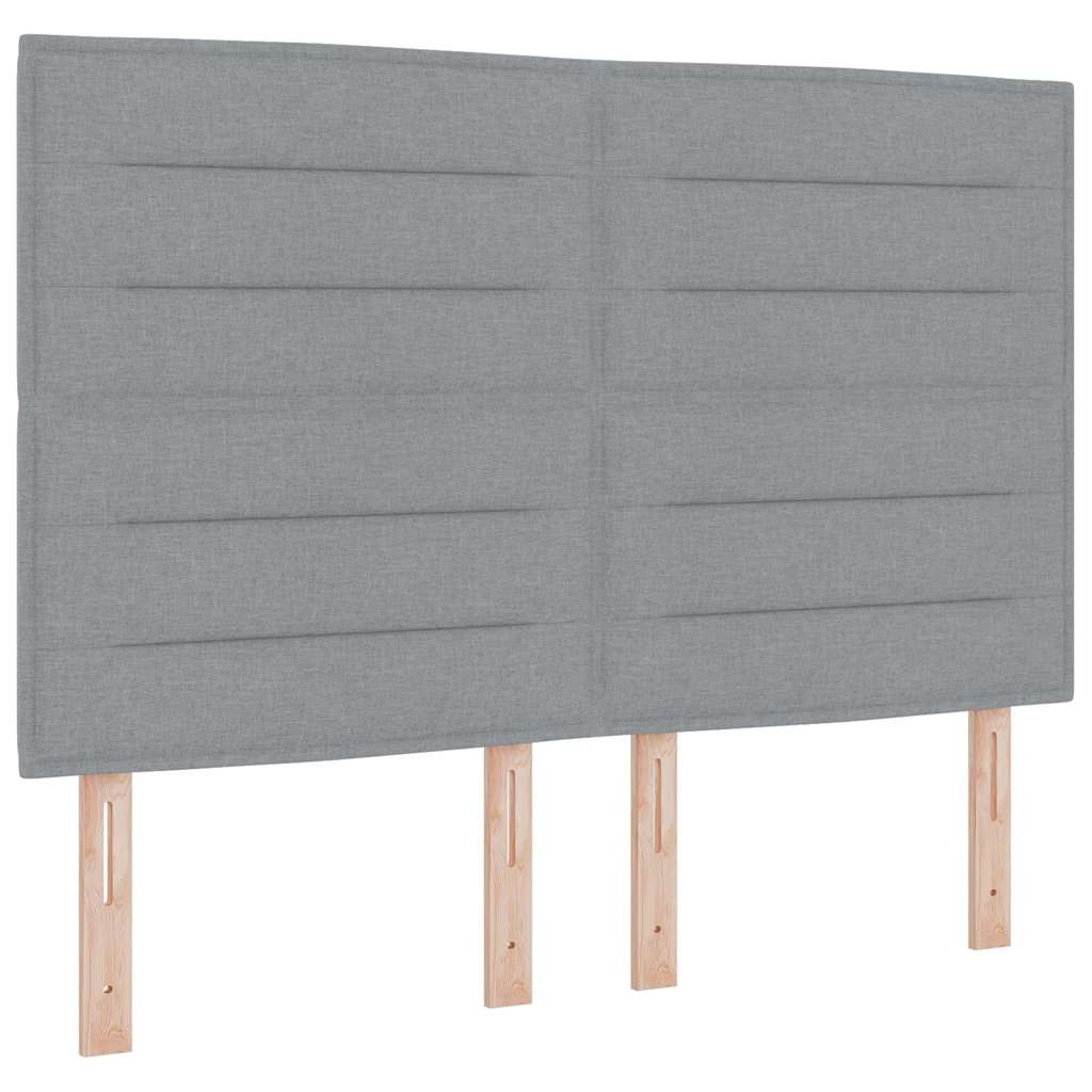 Postel S Boxspringem S Matrací Světle Šedá 140 X 200 Cm Textil