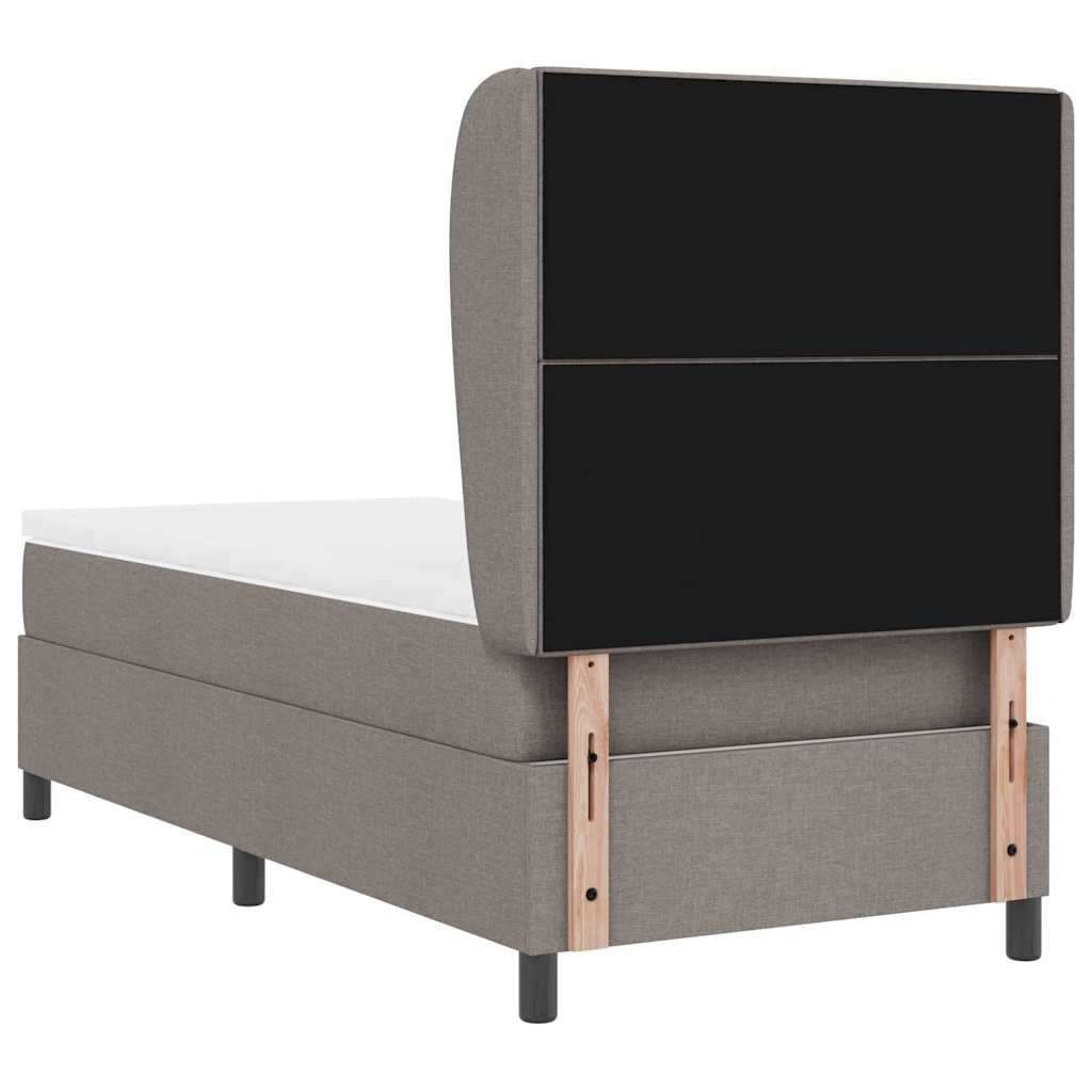 Postel S Boxspringem S Čelo Taupe 80 X 200 Cm Textil