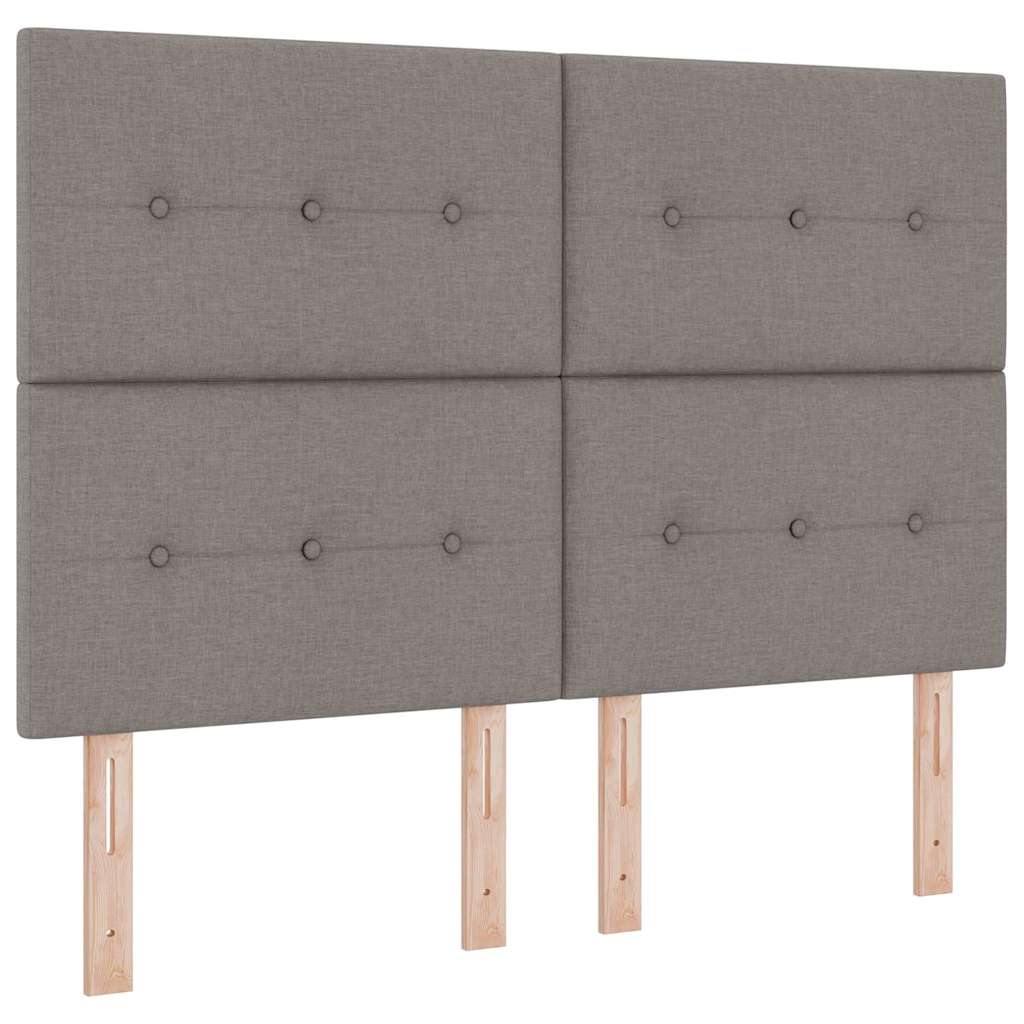 Postel S Boxspringem S Čelo Taupe 140 X 190 Cm Textil