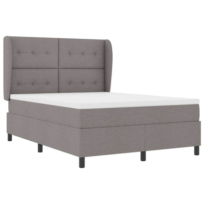 Postel S Boxspringem S Čelo Taupe 140 X 190 Cm Textil