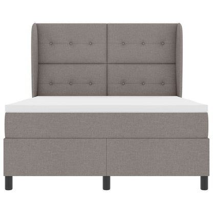 Postel S Boxspringem S Čelo Taupe 140 X 190 Cm Textil