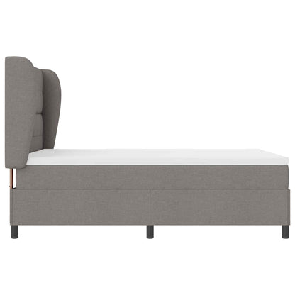 Postel S Boxspringem S Čelo Taupe 140 X 190 Cm Textil