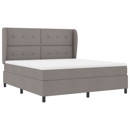 Postel S Boxspringem S Čelo Taupe 180 X 200 Cm Textil