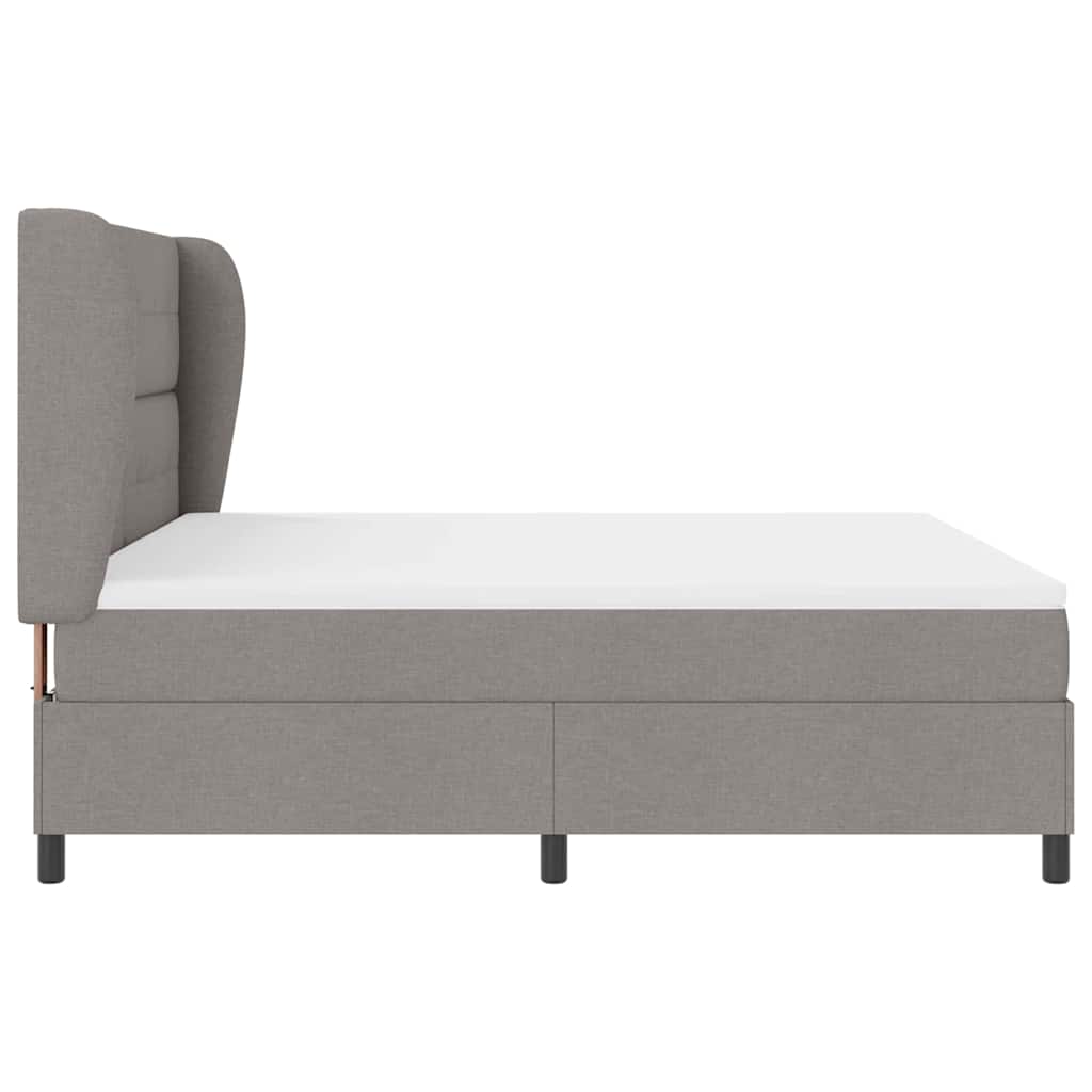 Postel S Boxspringem S Čelo Taupe 180 X 200 Cm Textil