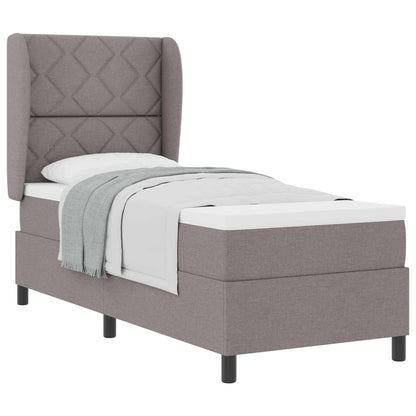 Postel S Boxspringem S Čelo Taupe 80 X 200 Cm Textil