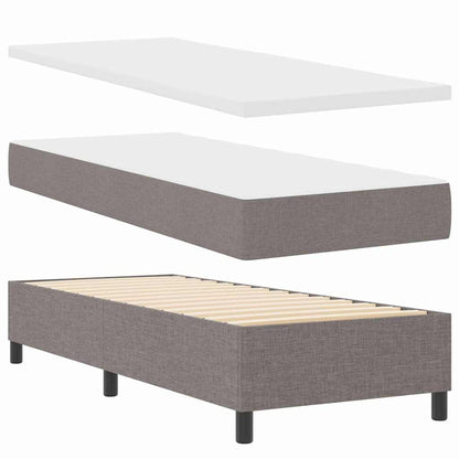 Postel S Boxspringem S Čelo Taupe 80 X 200 Cm Textil
