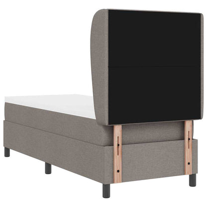 Postel S Boxspringem S Čelo Taupe 80 X 200 Cm Textil