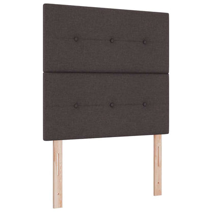 Postel S Boxspringem S Čelo Tmavě Hnědá 200 X 80 Cm Textil