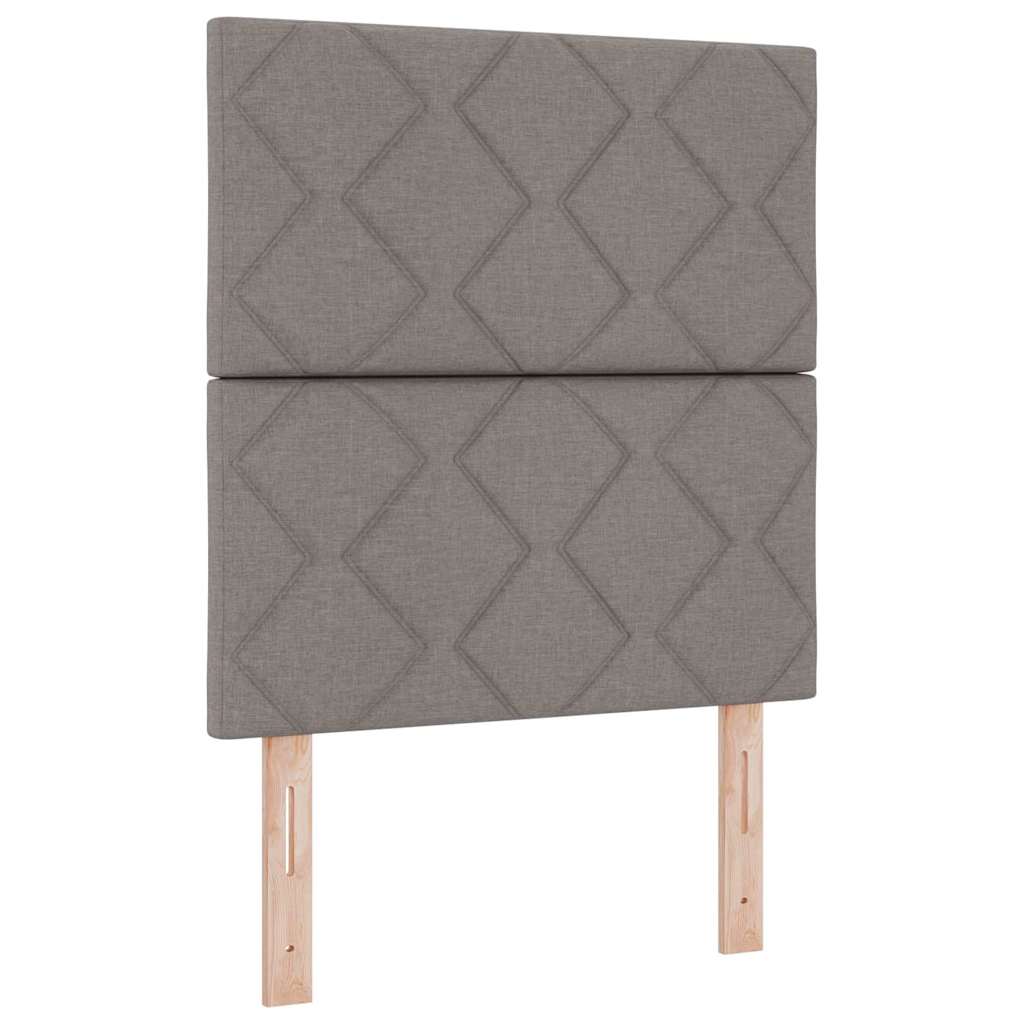 Postel S Boxspringem S Čelo Taupe 200 X 80 Cm Textil