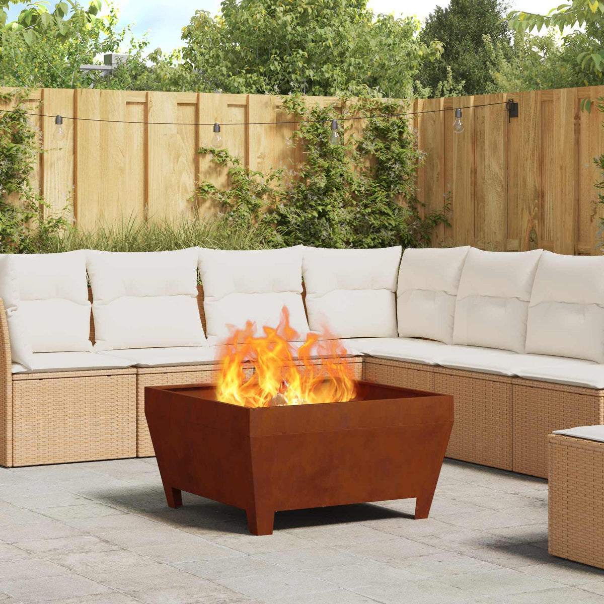 Ohnivá Mísa Černá Povětrnostně Odolná Ocel