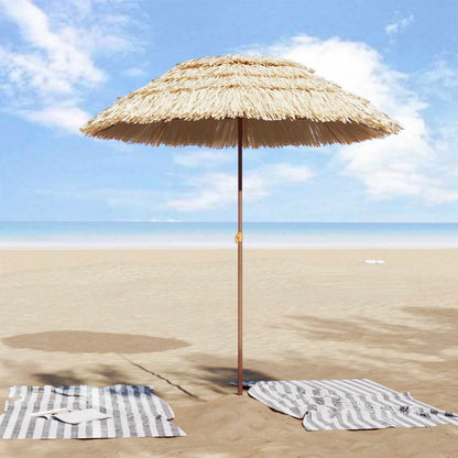 Plážový Slunečník 160 X 160 X 196 Cm Polyester A Ocel Přírodní