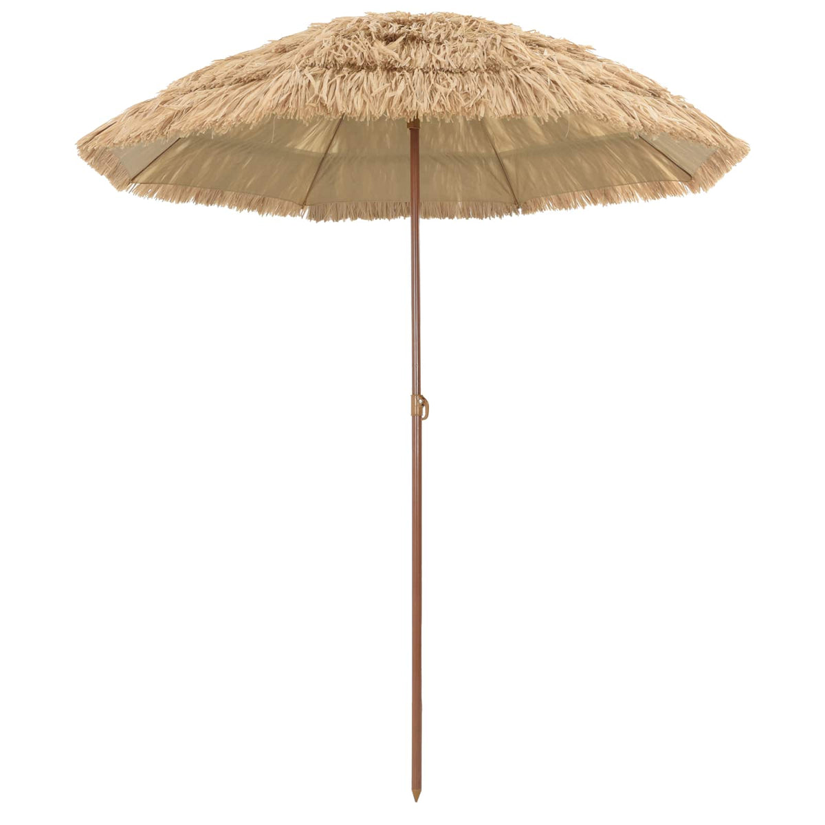 Plážový Slunečník 160 X 160 X 196 Cm Polyester A Ocel Přírodní