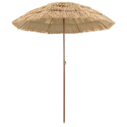 Plážový Slunečník 160 X 160 X 196 Cm Polyester A Ocel Přírodní