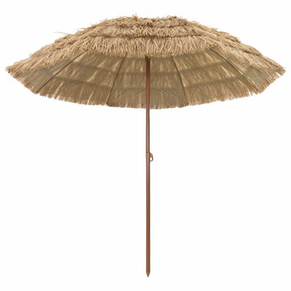 Plážový Slunečník 160 X 160 X 196 Cm Polyester A Ocel Přírodní