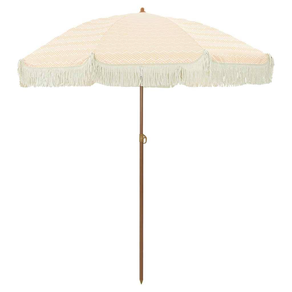 Plážový Slunečník 160 X 160 X 196 Cm Polyester A Ocel Kulatý