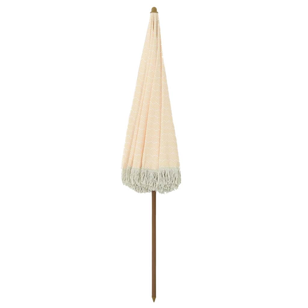 Plážový Slunečník 160 X 160 X 196 Cm Polyester A Ocel Kulatý