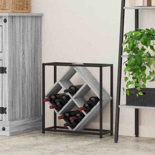 Stojan Na Víno 16 Lahví Kompozitní Dřevo Šedá Sonoma