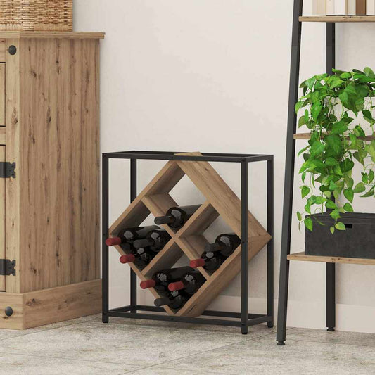 Stojan Na Víno 16 Lahví Kompozitní Dřevo Artisanový Dub