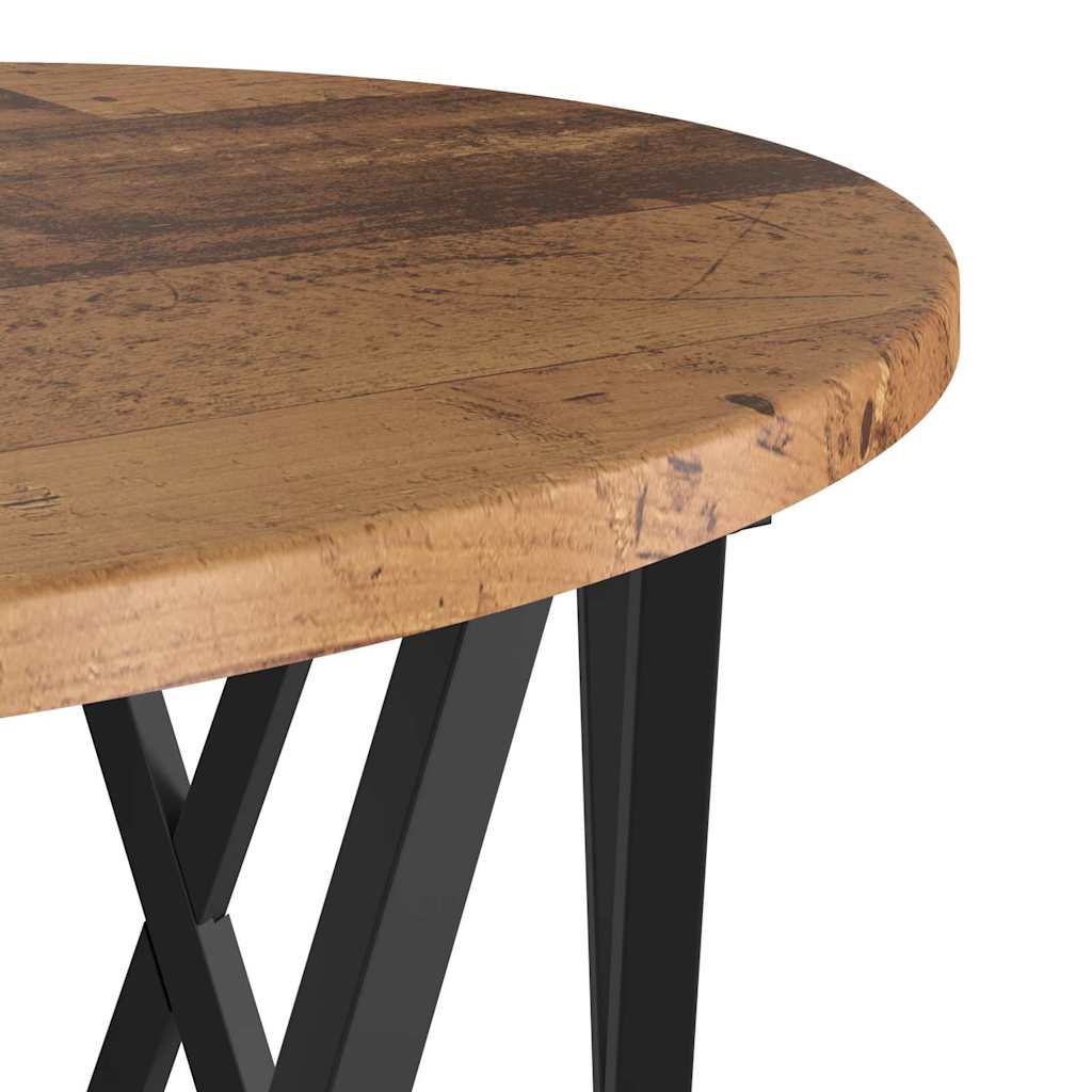 Boční Stůl 2 Pcs Recyklované Dřevo Inženýrské Dřevo A Ocel