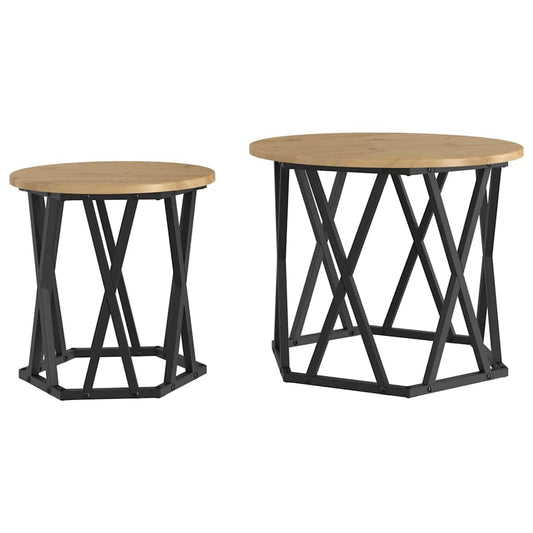 Boční Stůl 2 Pcs Artisanový Dub 50 X 50 X 40 Cm