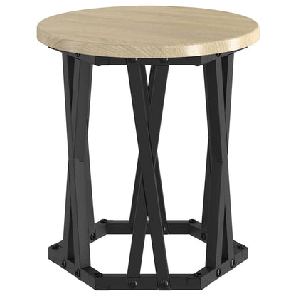 Sestavovací Boční Stůl 3 Pcs Sonoma Dub Inženýrské Dřevo A Ocel