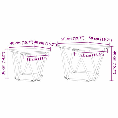 Sada Odkládacích Stolků 2 Pcs Sonoma Dub