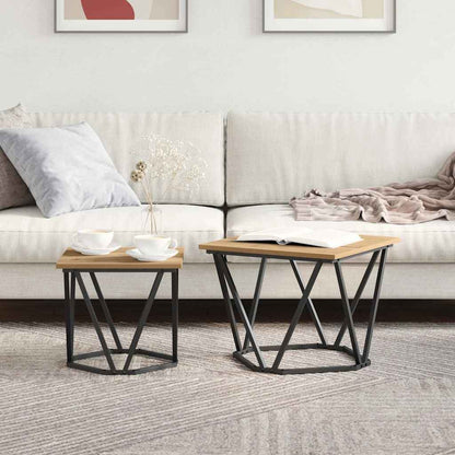 Sada Odkládacích Stolků 2 Pcs Artisanový Dub 50 X 50 X 40 Cm