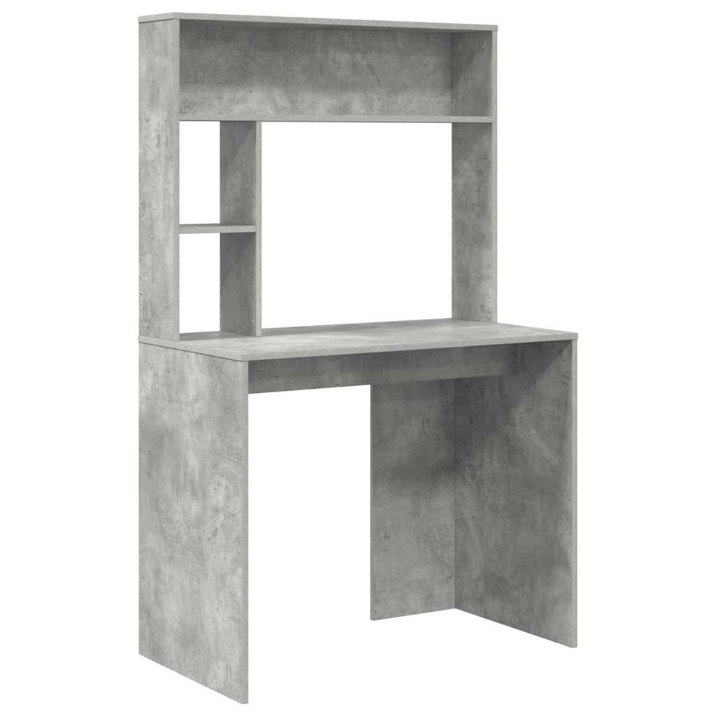Stůl Betonově Šedá Kompozitní Dřevo 91 X 50 X 149 Cm