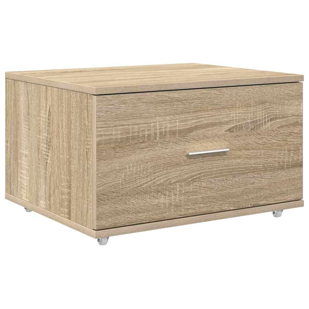 Skříň Se Zásuvkami S Kolem Sonoma Dub 55 X 45 X 31 Cm