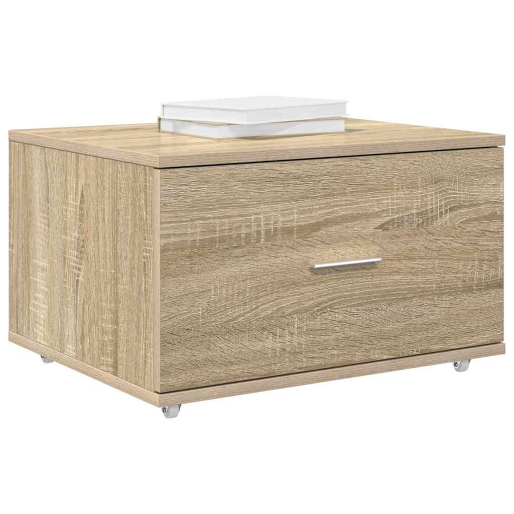 Skříň Se Zásuvkami S Kolem Sonoma Dub 55 X 45 X 31 Cm
