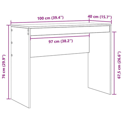 Stůl Černý Dub 100 X 40 X 76 Cm