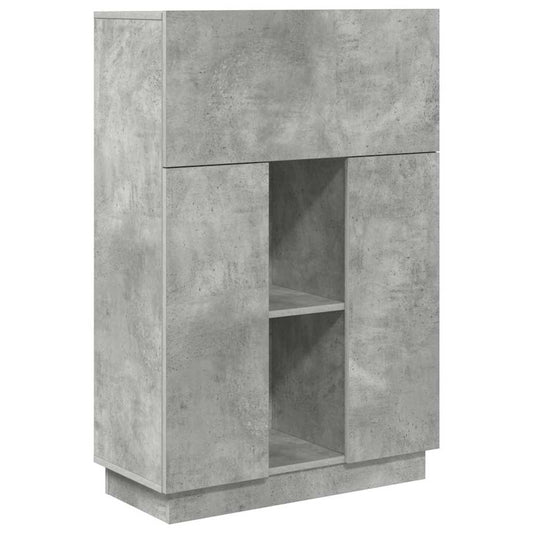 Stůl Betonově Šedá Kompozitní Dřevo 71,5 X 31,5 X 106,5 Cm