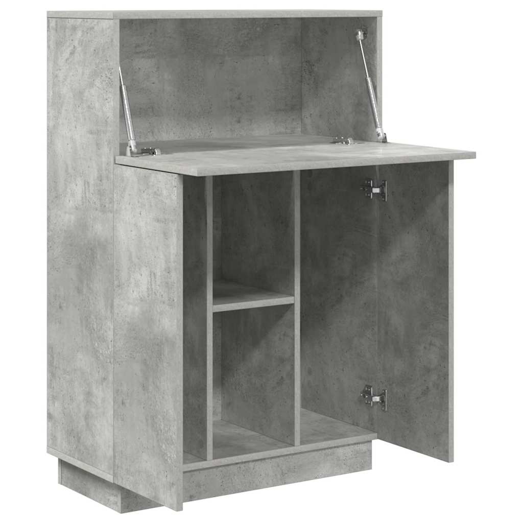 Stůl Betonově Šedá Kompozitní Dřevo 71,5 X 31,5 X 106,5 Cm