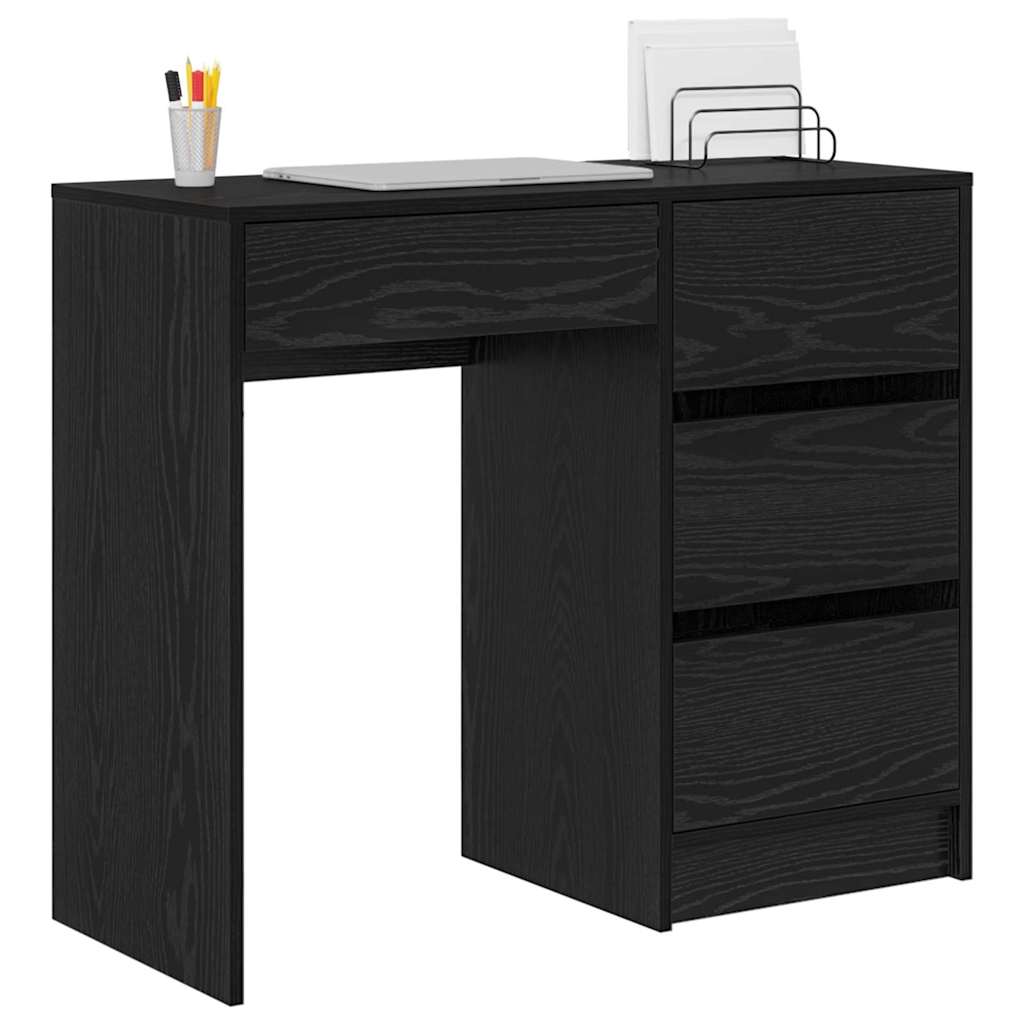 Stůl Černý Dub Kompozitní Dřevo 90 X 37.5 X 75 Cm